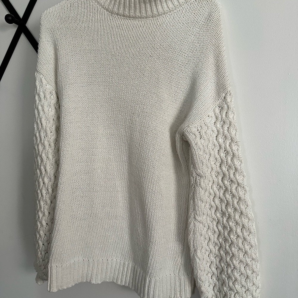 Elegant Cream Turtleneck Sweater